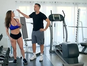 Milf gym workout on the big dick of say no to personal school