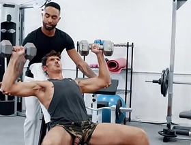 Bbc gym instructor copulates his white blithe customer