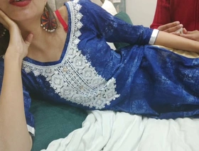 Real Indian Desi Punjabi Horny Mommy's Succinct goad (Stepmom stepson) have sex roleplay with Punjabi audio HD xxx