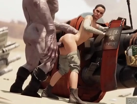 Rey fucked by savage cock