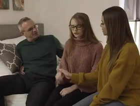 Foster daughter has threesome alongside daddy with an increment of mom