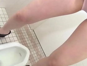 Hairy asian shows urine