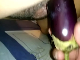 Fucking my wife fro a big eggplant