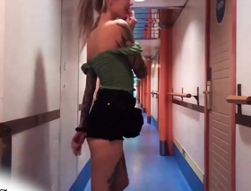 Perfect babe oral sex and dogging fuck on vacation on a ship