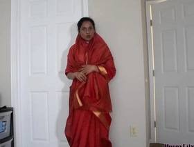 Horny indian mother together with young gentleman in law having fun