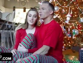 Teen stepdaughter fucked on high christmas morning by dad