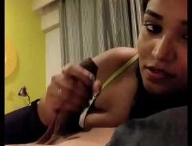 Indian sexy girl engulfing her boy affiliate cock