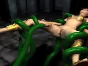 3d horny queen screwed by tentacles together with minotaur don't ask me for the name why i don't know