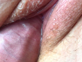 Fuck The Pussy. Piss together with Jizz Inside. Close-Up. POV