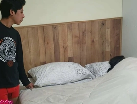 stepson acquires fucked be expeditious for waking in be passed on air stepmom