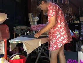 I'm ironing put aside me work the fuck i want it later