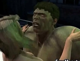 Foxy 3d blonde babe gets screwed hard by the hulk3-high 1