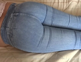Compilation of videos of my latina wife 58 year old soft nurturer showing her big refill jean and showing the panties that she is wearing that moment