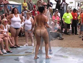 Amateur nude hand-to-hand encounter at this years nudes a poppin festival in indiana