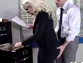 Julie large letter big boobs girl enjoy hard style sex in office clip-19