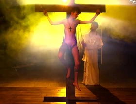 Hot christian twink acquires his sins forgiven after inside holy father fucks him bareback