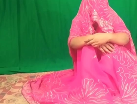 Newly ethnic daughter-in-law made a mare in a pink sari and dressed in pure Hindi voices